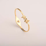 Women's Gold Butterfly Charm Cuff Bracelet Waterproof & Anti-Tarnish