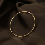 Women's Gold Round Wire Bangle Bracelet Waterproof & Anti-Tarnish