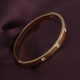 Women's Gold Dazzling Stone Bangle Bracelet Waterproof & Anti-Tarnish