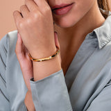 Women's Gold Dazzling Stone Bangle Bracelet Waterproof & Anti-Tarnish