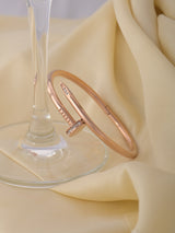 Women's Gold Nail Bangle Bracelet Waterproof & Anti-Tarnish