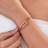 Women's Gold Nail Bangle Bracelet Waterproof & Anti-Tarnish