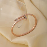 Women's Gold Nail Bangle Bracelet Waterproof & Anti-Tarnish