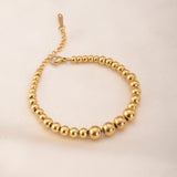 Women's Gold Beaded Bracelet Waterproof & Anti-Tarnish
