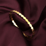 Women's Gold Modern Mosaic Bangle Bracelet Waterproof & Anti-Tarnish