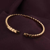 Women's Gold Modern Mosaic Bangle Bracelet Waterproof & Anti-Tarnish