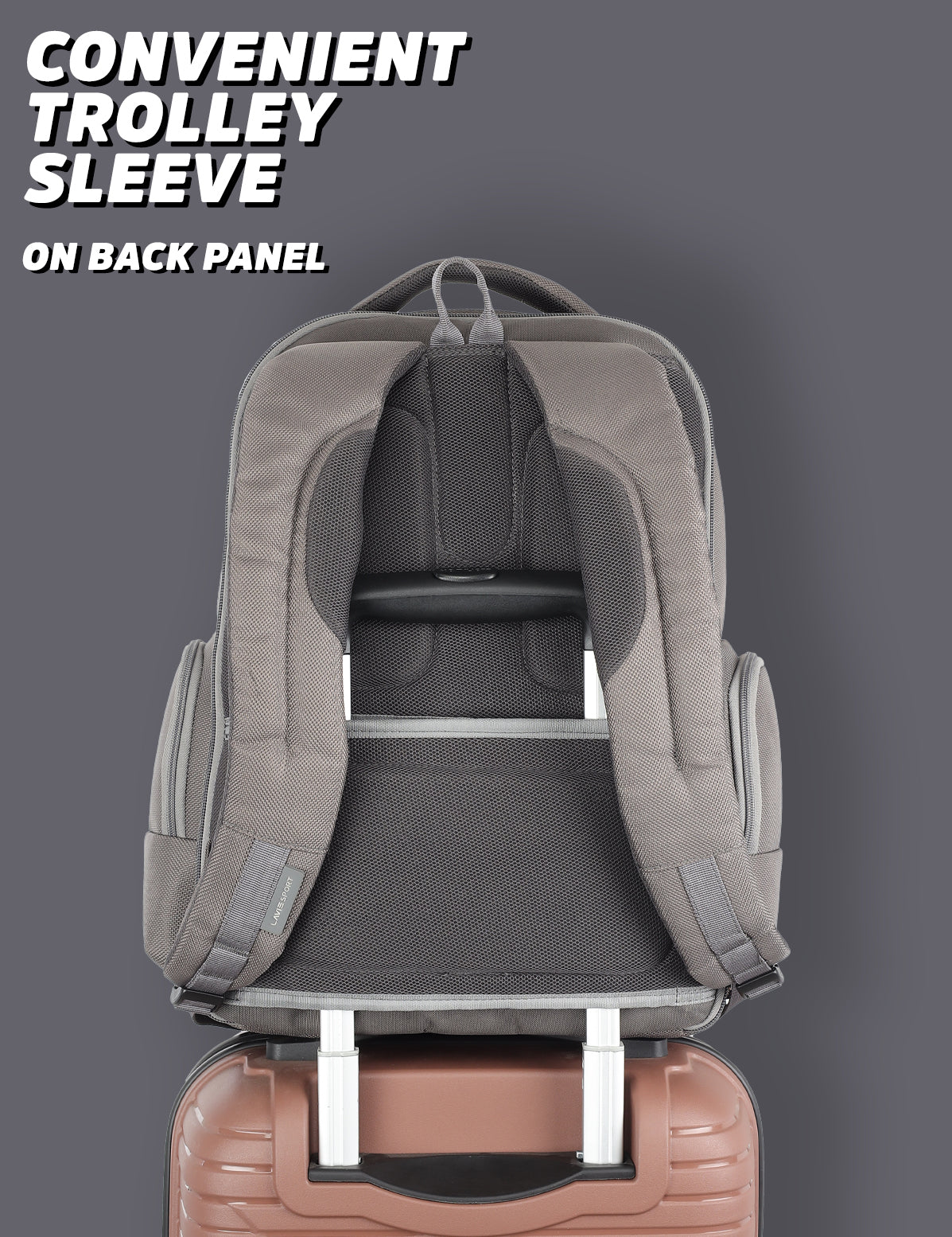 Unisex Pink Work Solid Laptop Backpack