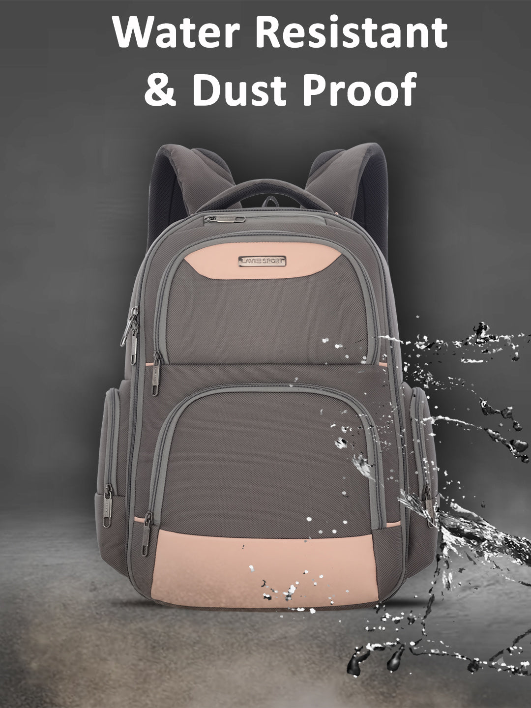 Unisex Pink Work Solid Laptop Backpack