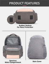 Unisex Pink Work Solid Laptop Backpack