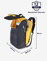 Unisex Black Work Solid Laptop Backpack
