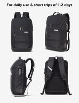 Unisex Black Work Solid Laptop Backpack