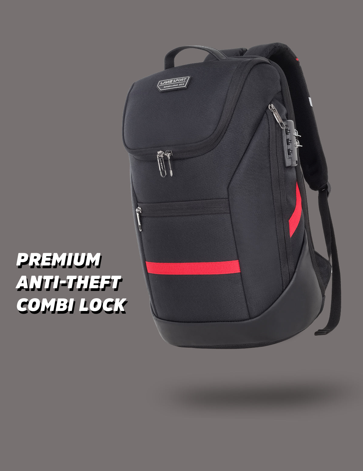 Unisex Black Work Solid Laptop Backpack