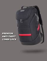 Unisex Black Work Solid Laptop Backpack