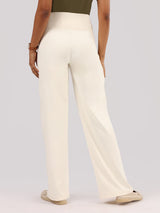 Women's White Sports Solid Pant