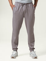 Men's Grey Casual Regular Fit Solid Trackpant