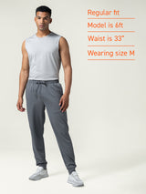 Men's Blue Casual Regular Fit Solid Trackpant
