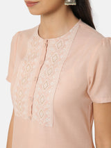 Women's Beige Casual Regular Fit Kurta