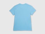 Boys Blue Casual Regular Fit Solid Half Sleeves Tshirt