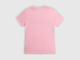 Boys Pink Casual Regular Fit Solid Half Sleeves Tshirt