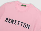 Boys Pink Casual Regular Fit Solid Half Sleeves Tshirt