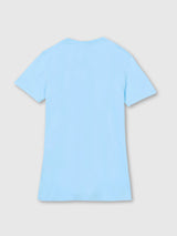 Mens Blue Casual Slim Fit Solid Half Sleeves Tshirt