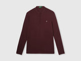 Mens Maroon Casual Slim Fit Solid Full Sleeves Tshirt