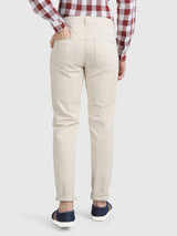 Mens Brown Casual Slim Fit Solid Chinos