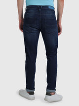 Mens Blue Casual Skinny Fit Jeans