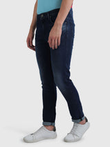 Mens Blue Casual Skinny Fit Jeans