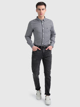 Mens Grey Casual Regular Fit Jeans