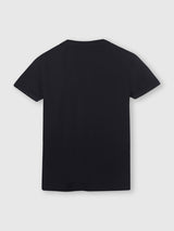 Mens Black Casual Slim Fit Solid Half Sleeves Tshirt