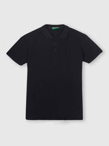 Mens Black Casual Slim Fit Solid Half Sleeves Tshirt