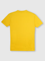 Mens Yellow Casual Slim Fit Solid Half Sleeves Tshirt