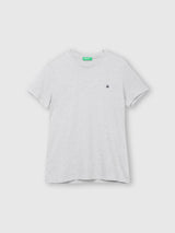 Mens Grey Casual Slim Fit Solid Half Sleeves Tshirt