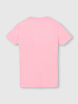 Mens Pink Casual Slim Fit Solid Half Sleeves Tshirt