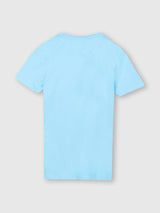 Mens Blue Casual Slim Fit Solid Half Sleeves Tshirt