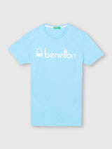 Mens Blue Casual Slim Fit Solid Half Sleeves Tshirt