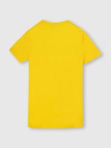 Mens Yellow Casual Slim Fit Solid Half Sleeves Tshirt