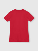 Mens Red Casual Slim Fit Solid Half Sleeves Tshirt