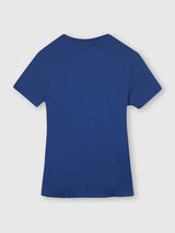 Mens Blue Casual Slim Fit Solid Half Sleeves Tshirt