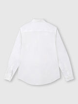 Mens White Casual Slim Fit Solid Full Sleeves Shirt