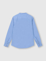 Mens Blue Casual Slim Fit Solid Full Sleeves Shirt