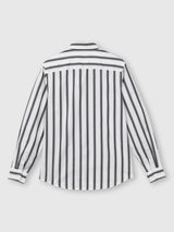 Mens Black Casual Slim Fit Striped Full Sleeves Shirt