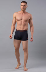 Men's Grey Mid-Rise Solid Trunk
