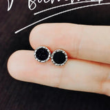 Men's Black Beaten Studs