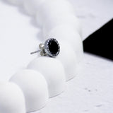 Men's Black Beaten Studs