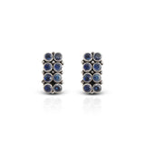 Women's Blue Polki Stud Earrings