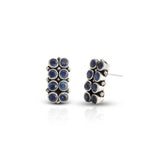 Women's Blue Polki Stud Earrings