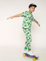 Boys Multicolor Casual Printed Regular Fit Half Sleeves Co-ord Set