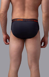 Men's Grey Mid-Rise Solid Brief